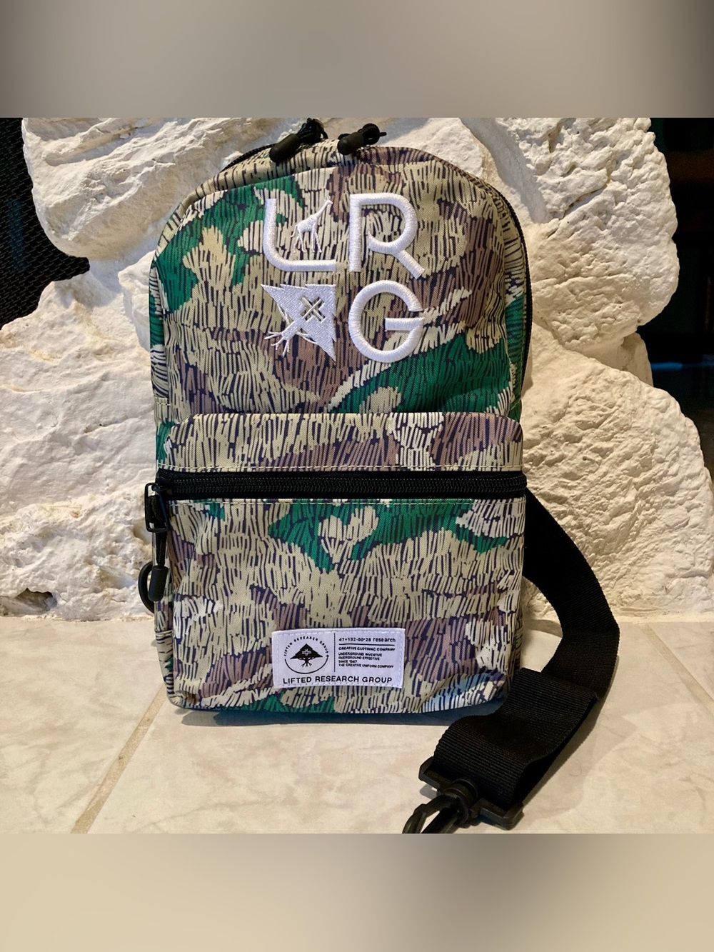 NWT LRG (Lifted Research Group) Lifecycle Camo Sling Bag